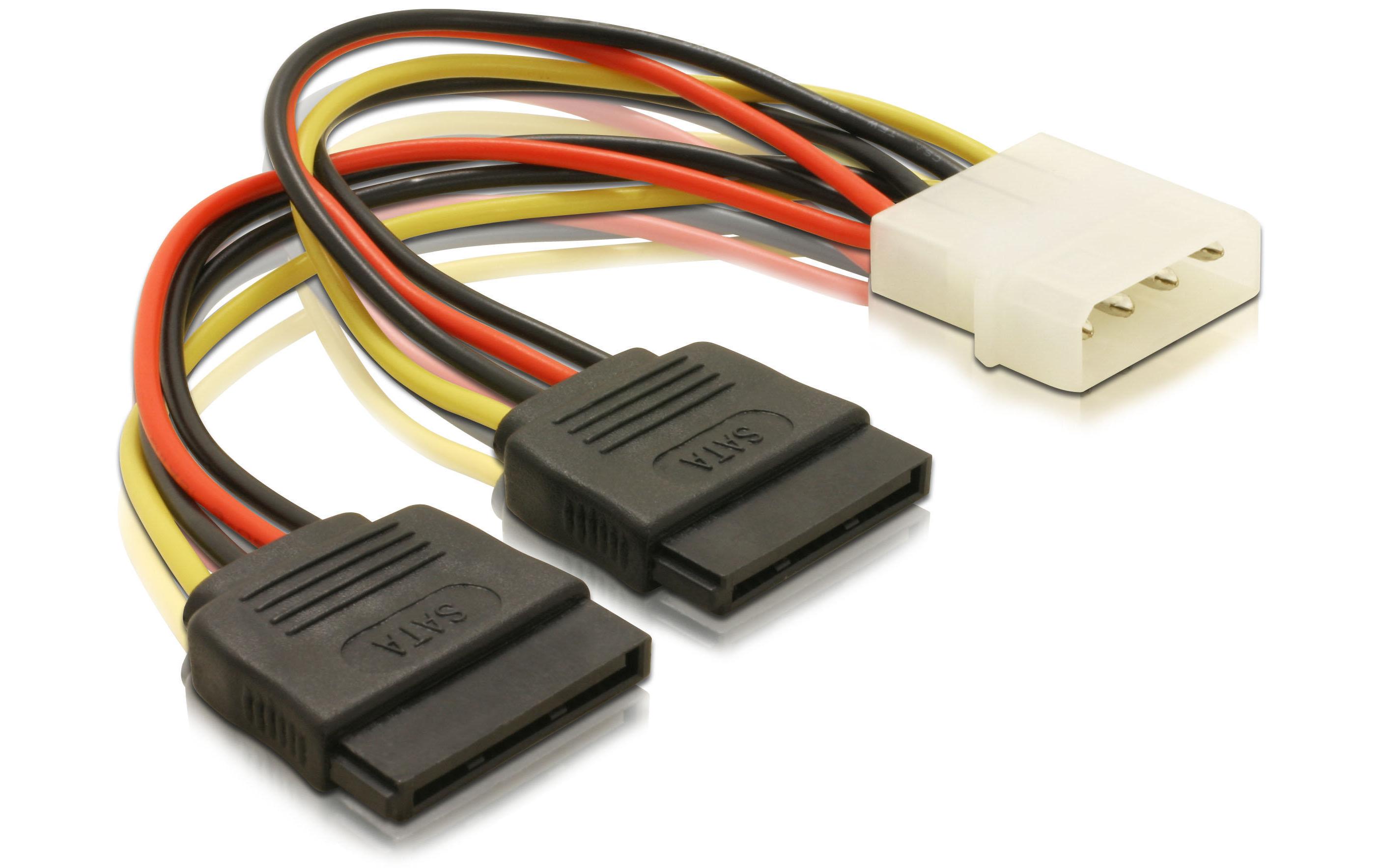 Delock Y-Stromkabel Molex - 2x SATA 16 cm