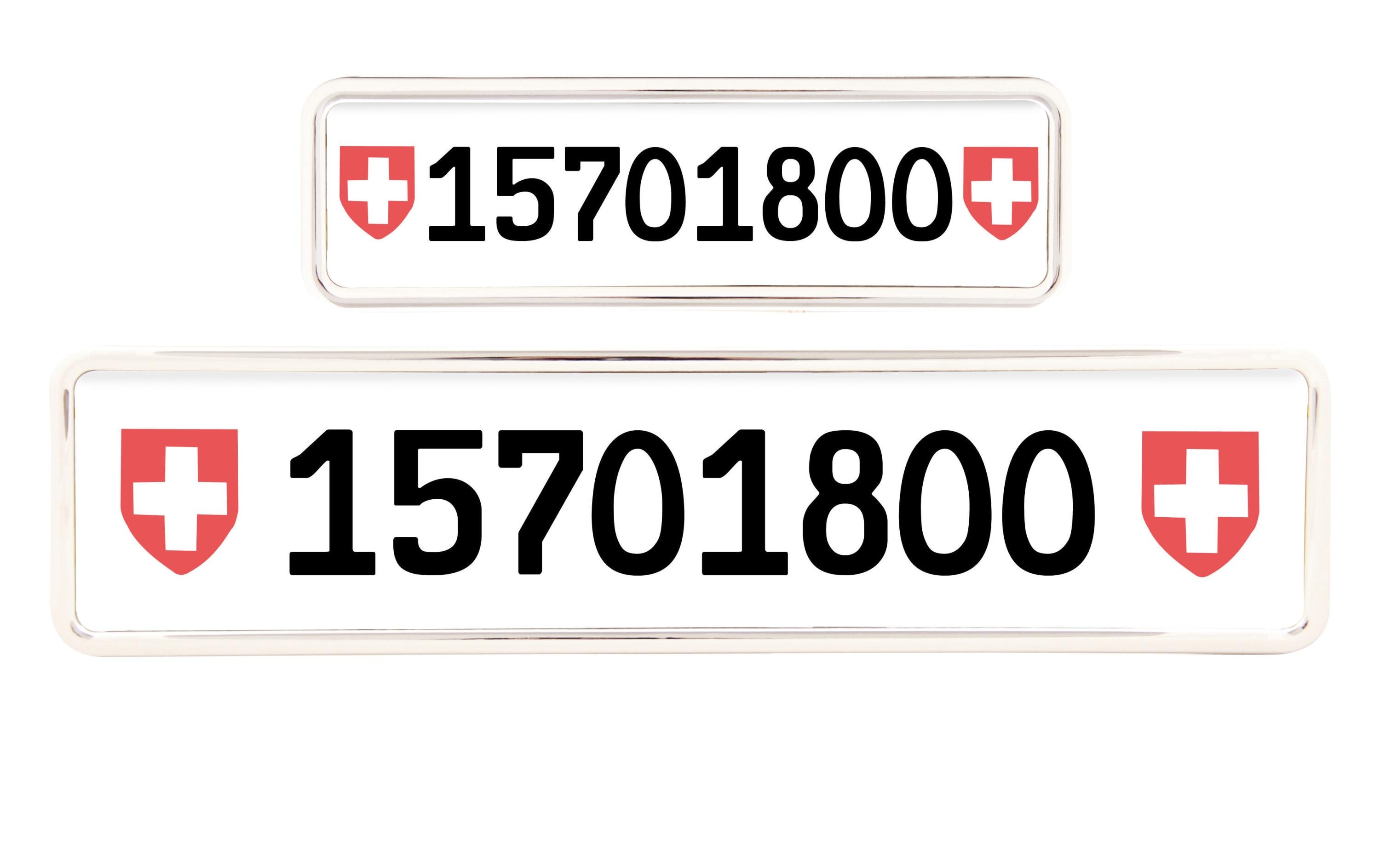 EASYKLICK Kennzeichenhalterset lang, Chrom EASYKLICK Kennzeichenhalterset lang, Chrom