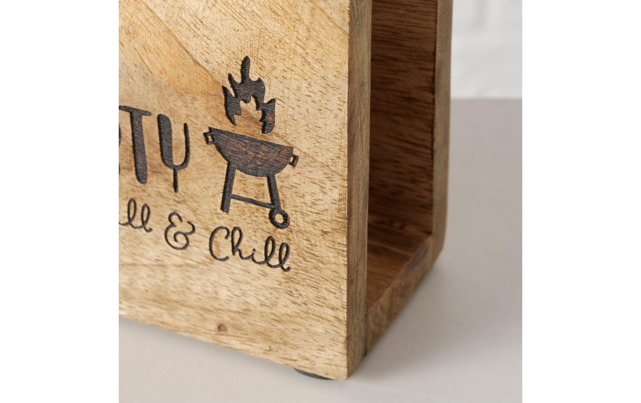 Boltze Serviettenhalter BBQ, Braun