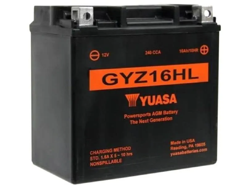 YUASA Motorradbatterie AGM 12 V/16Ah/240A YUASA Motorradbatterie AGM 12 V/16Ah/240A
