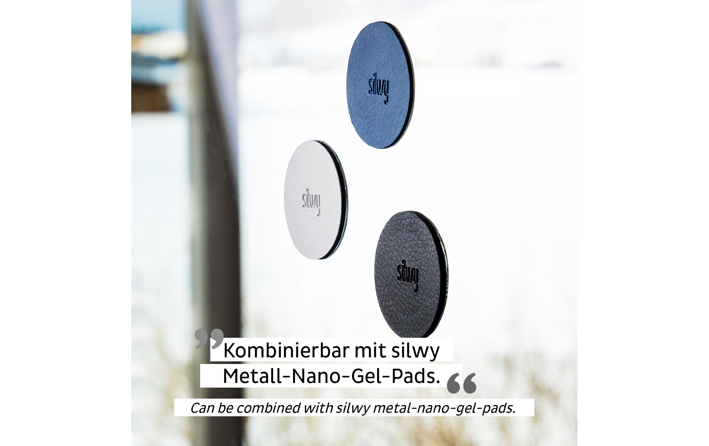 Silwy Power-Magnete 8 Stück, Silber