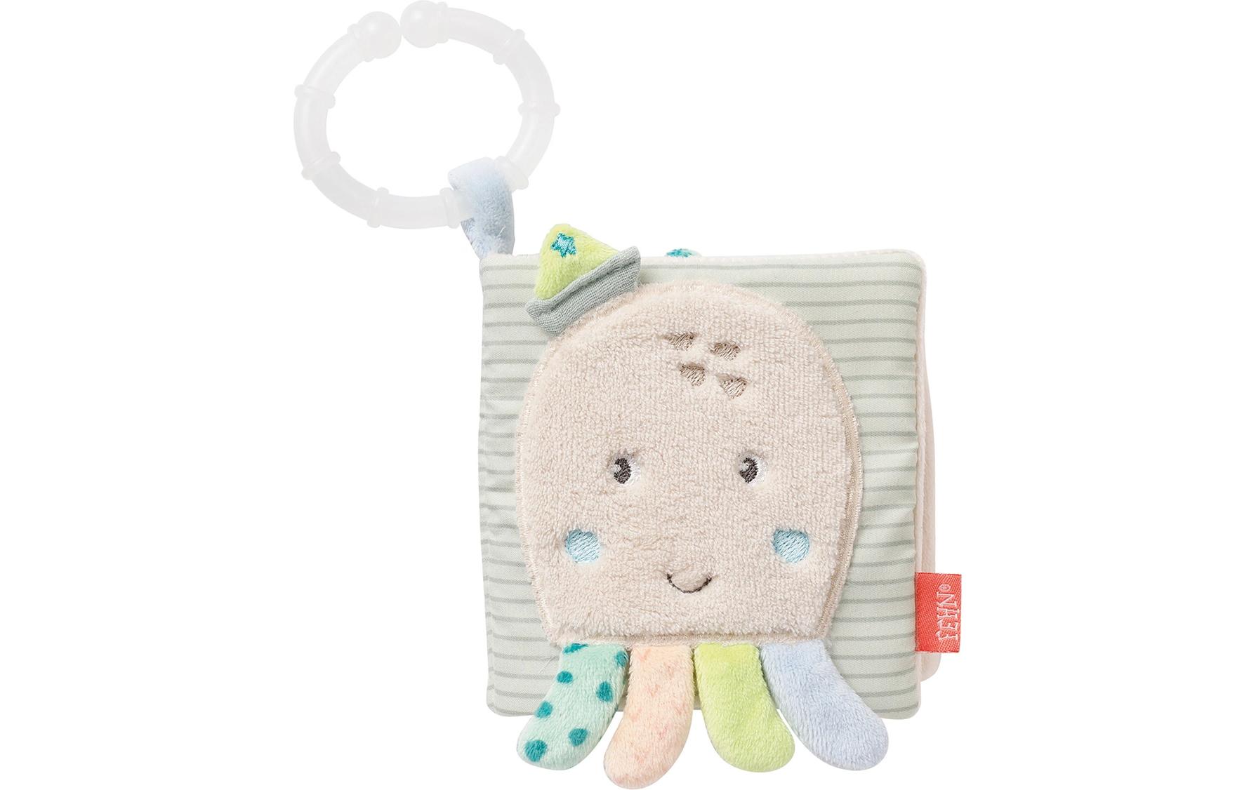 fehn Kinderwagenspielzeug Stoffbuch Oktopus