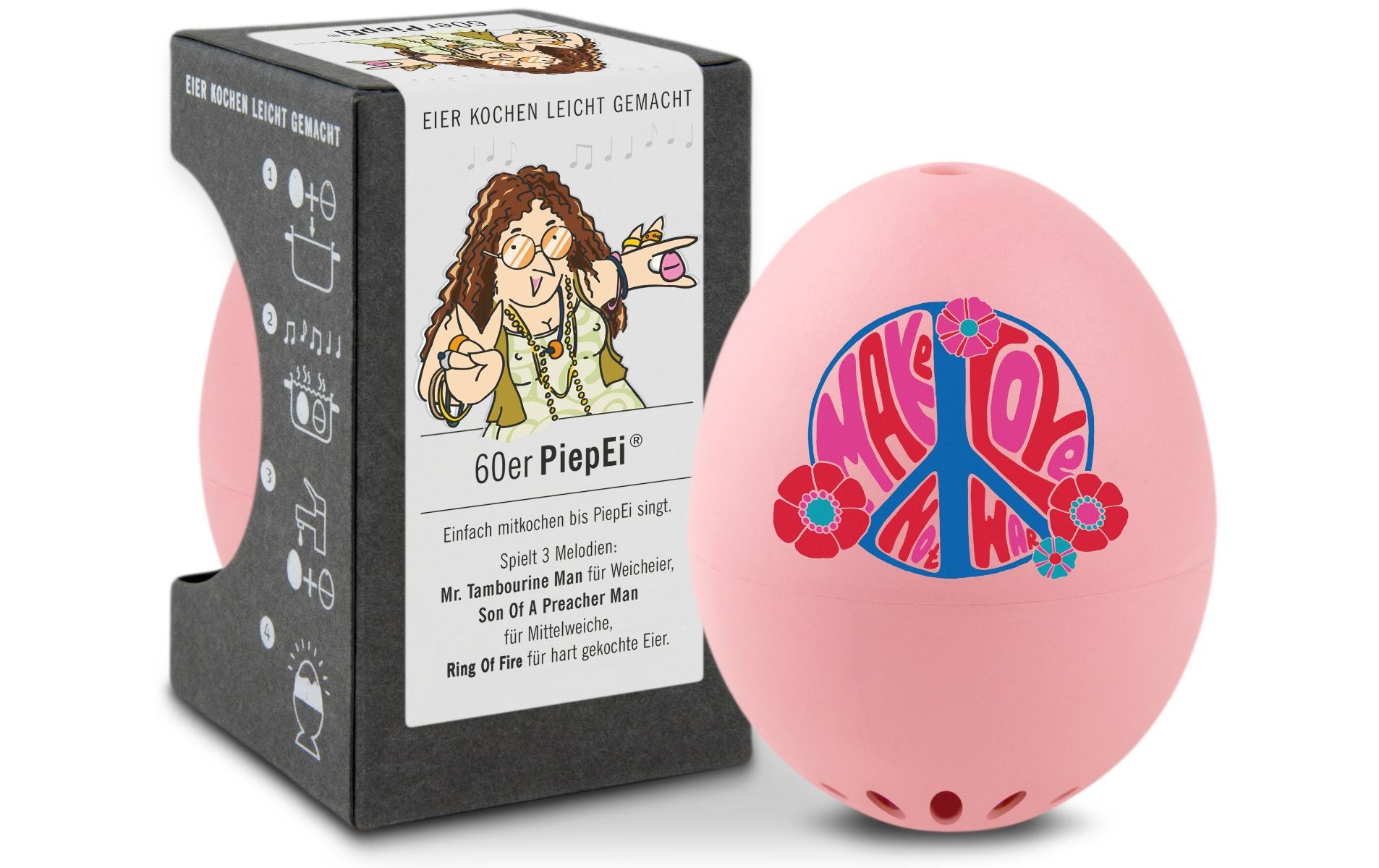 PiepEi Küchentimer Singende Eieruhr 60er, Rosa