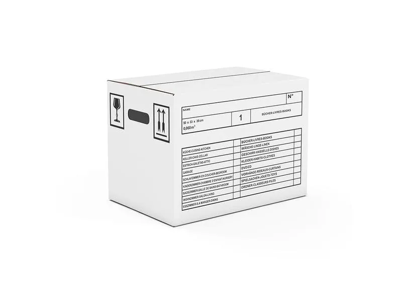 Antalis Umzugsbox 50 x 33 x 36 cm 10 Stück, Weiss