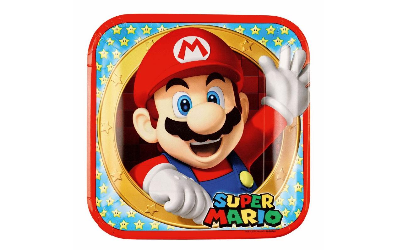 Amscan Einwegteller Super Mario 8 Stück