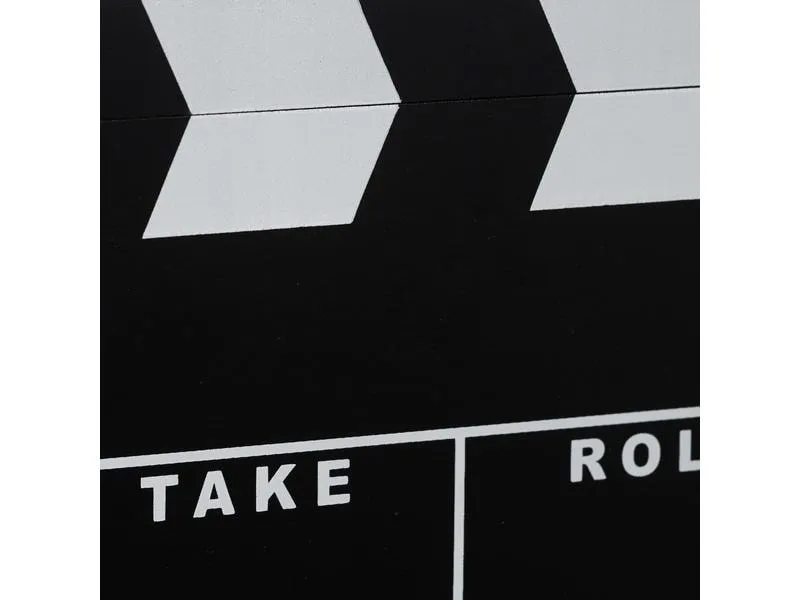 relaxdays Partyaccessoire Filmklappe 26 x 30 cm, Schwarz relaxdays Partyaccessoire Filmklappe 26 x 30 cm, Schwarz