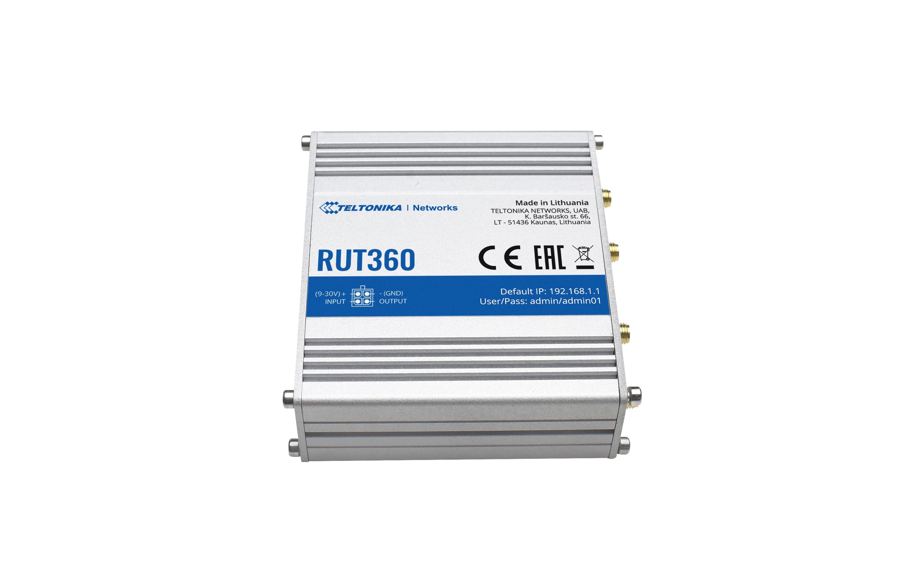 Teltonika LTE-Industrierouter RUT360 Cat.6 LTE/3G/2G Teltonika LTE-Industrierouter RUT360 Cat.6 LTE/3G/2G