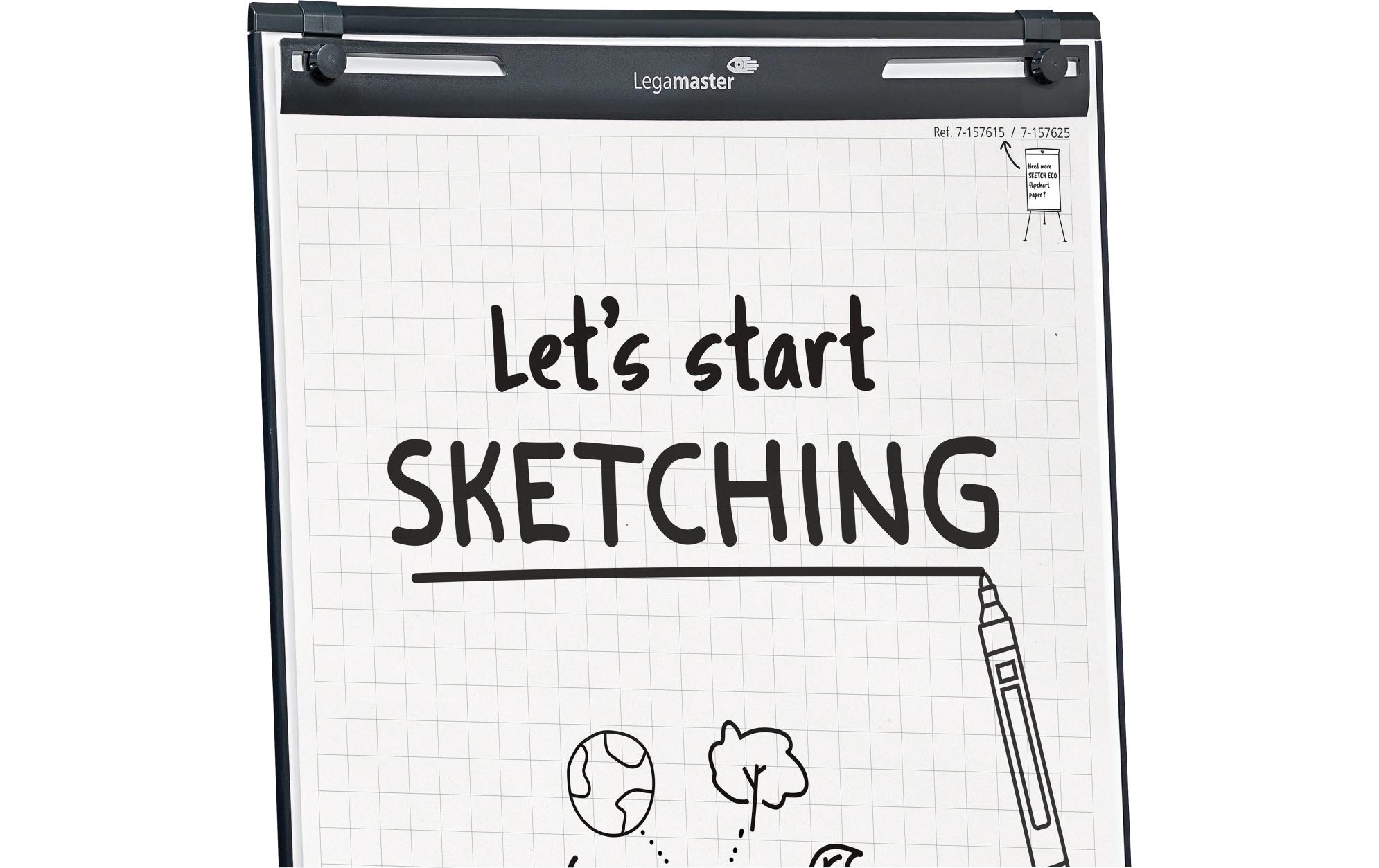 Legamaster Flipchart Sketch Easy 79 cm x 190 cm