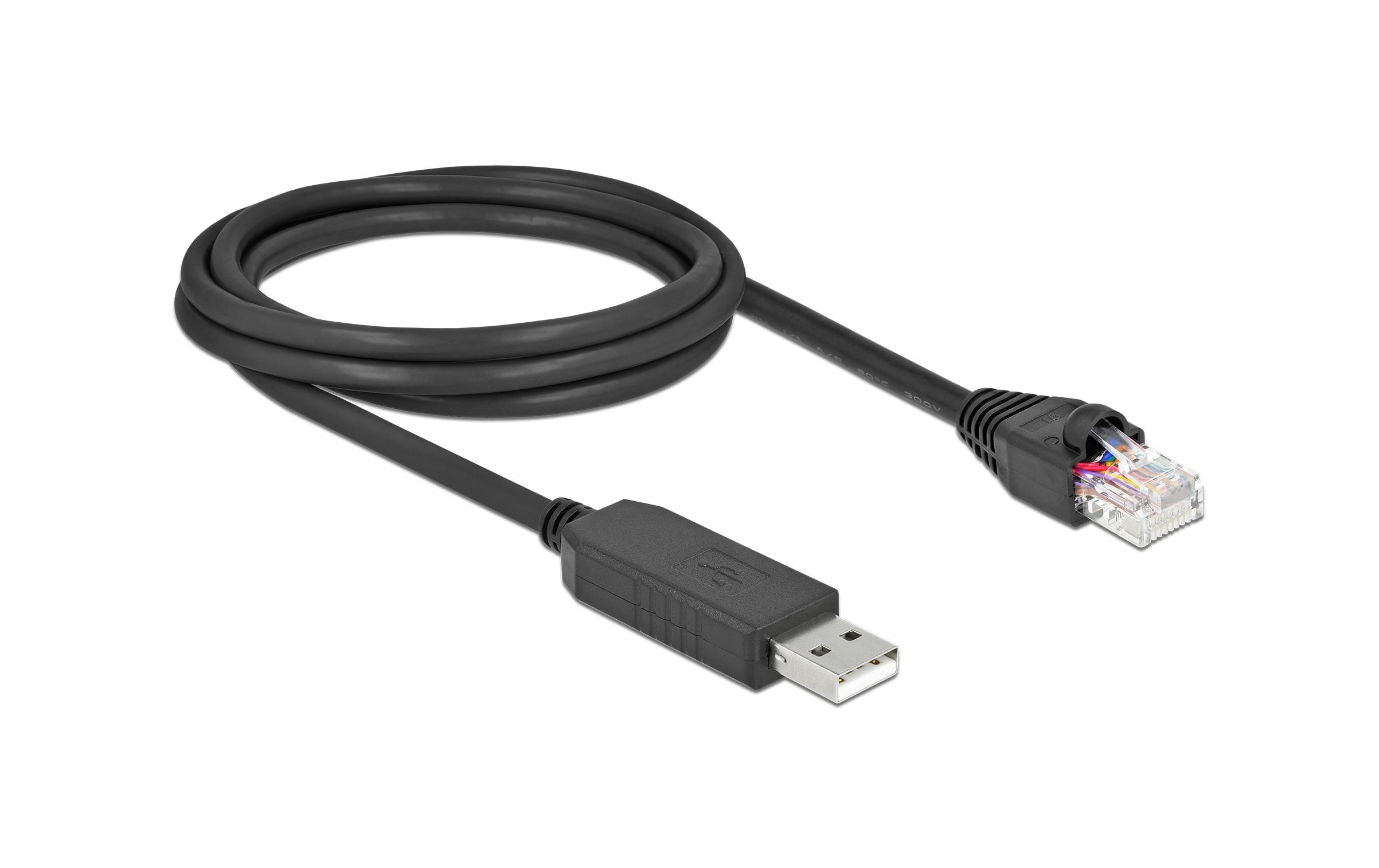 Delock Konsolenkabel USB-A zu RS-232 RJ45, 2 m Delock Konsolenkabel USB-A zu RS-232 RJ45, 2 m