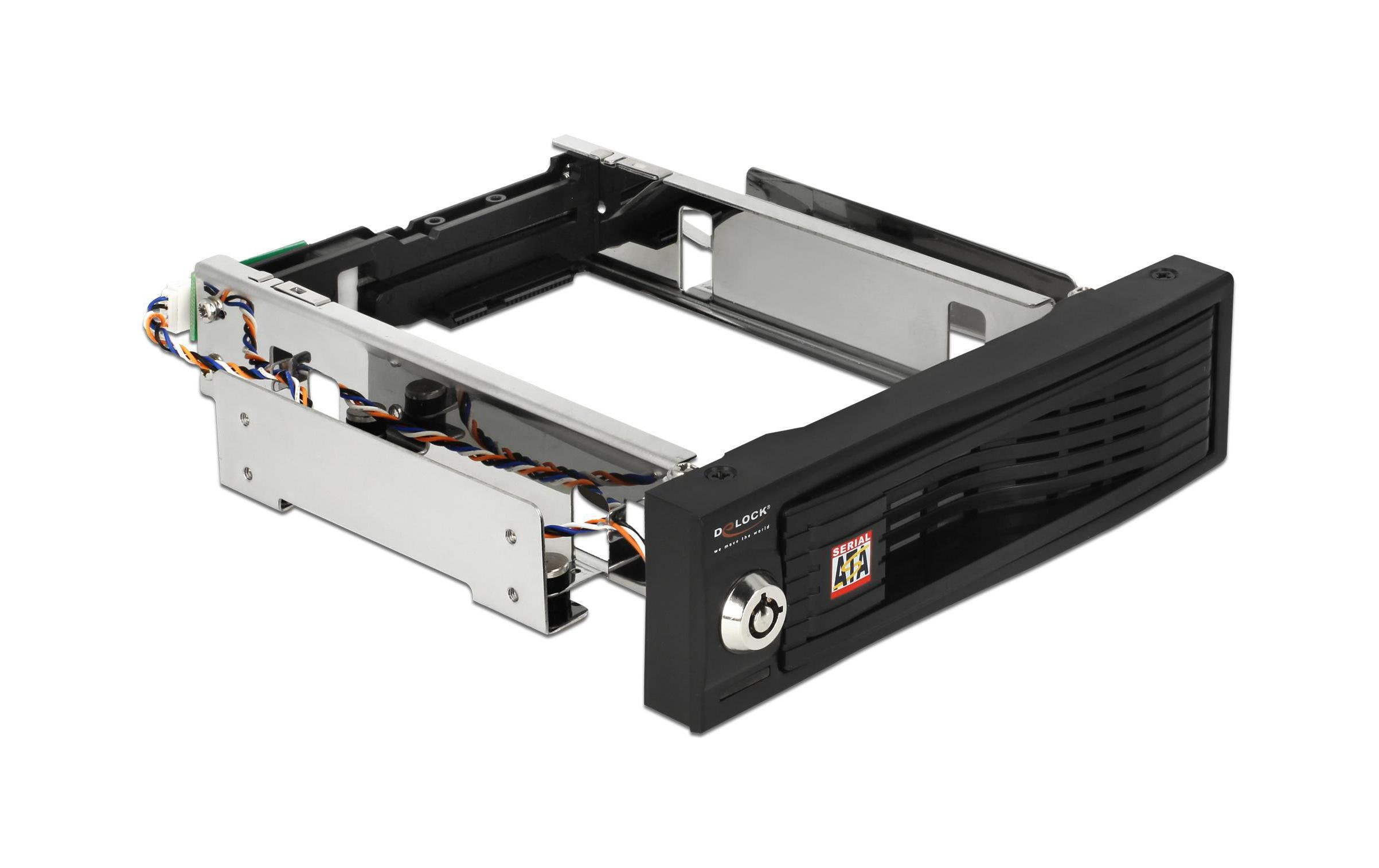 Delock 5.25-Einbaurahmen 3.5 SATA HDD geschützt, Hot-Swap Delock 5.25-Einbaurahmen 3.5 SATA HDD geschützt, Hot-Swap