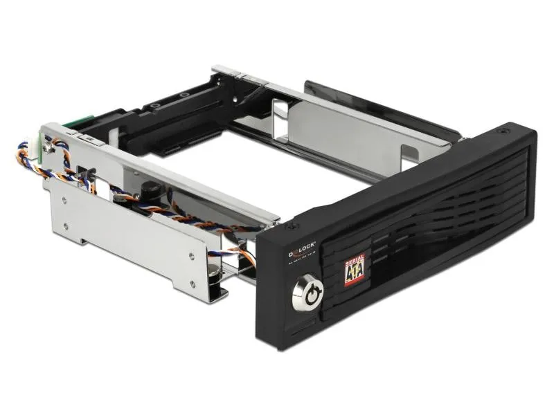 Delock 5.25-Einbaurahmen 3.5 SATA HDD geschützt, Hot-Swap Delock 5.25-Einbaurahmen 3.5 SATA HDD geschützt, Hot-Swap