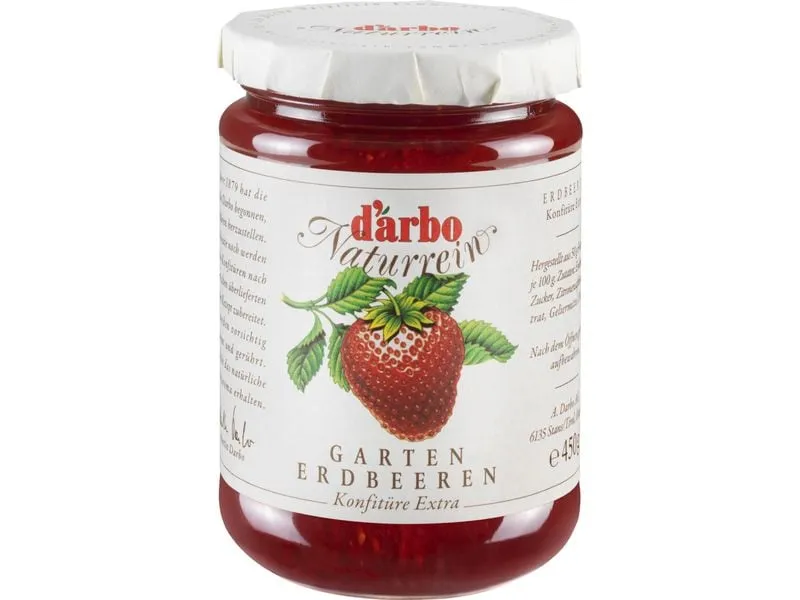 D'arbo Konfitüre Naturrein Erdbeeren extra 450 g