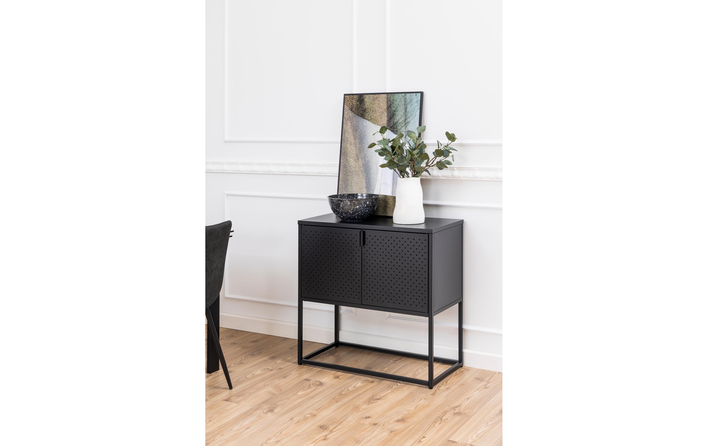 AC Design Kommode Newton 82 x 40 x 80 cm, Schwarz