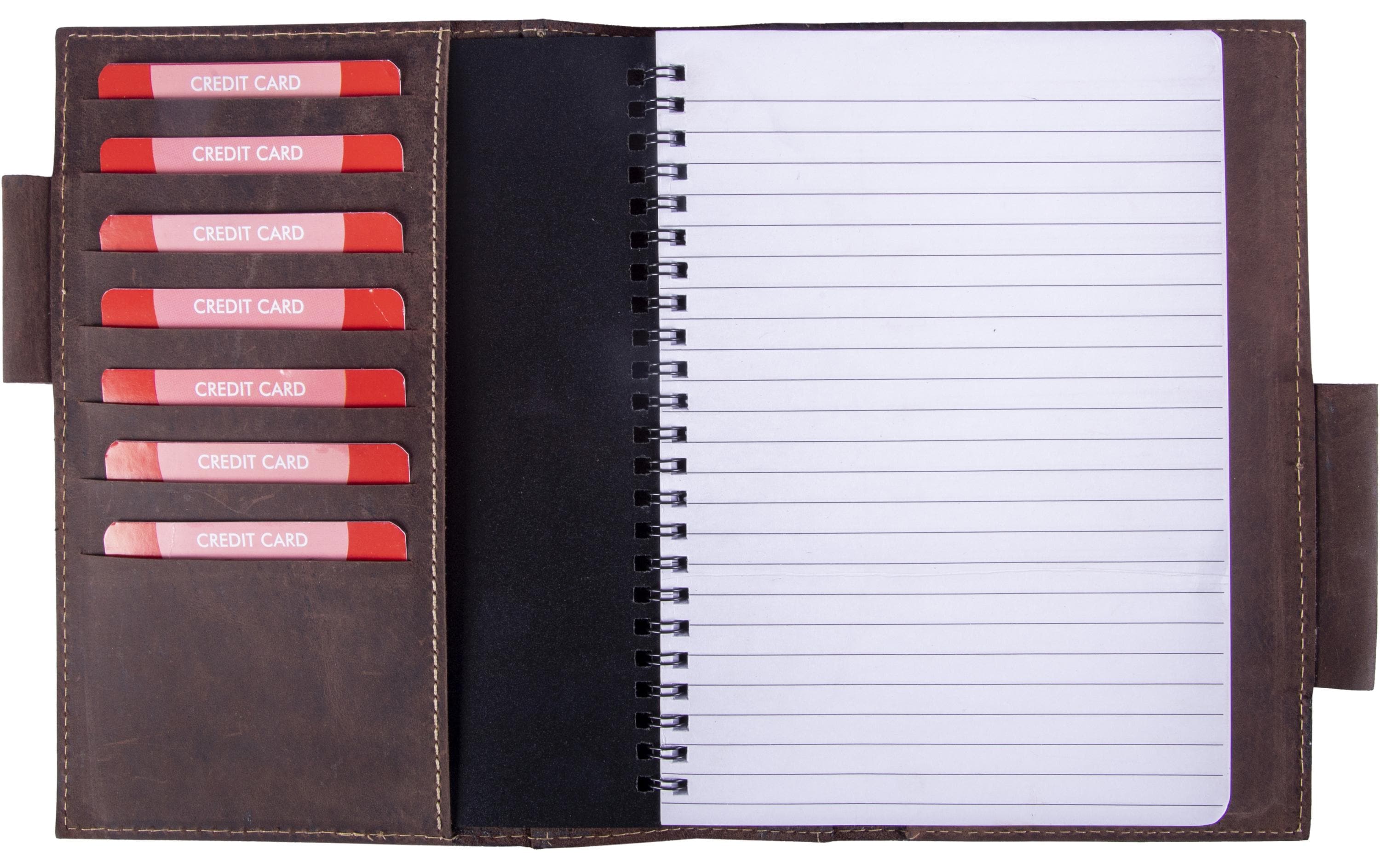 Alpenleder Notizbuch Schiller A5, liniert, Büffelleder Braun