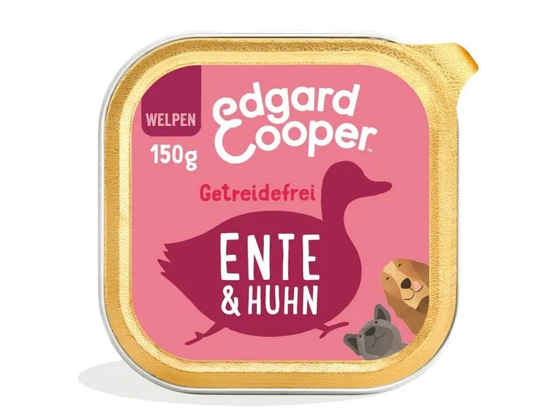 Edgard & Cooper Nassfutter Junior Ente + Huhn, 11 x 150 g