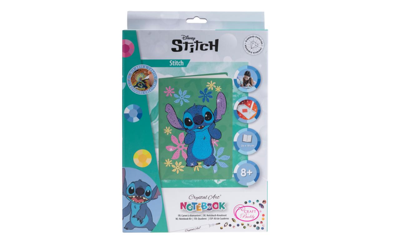 CRAFT Buddy Bastelset Crystal Art Notebook Disney Stitch