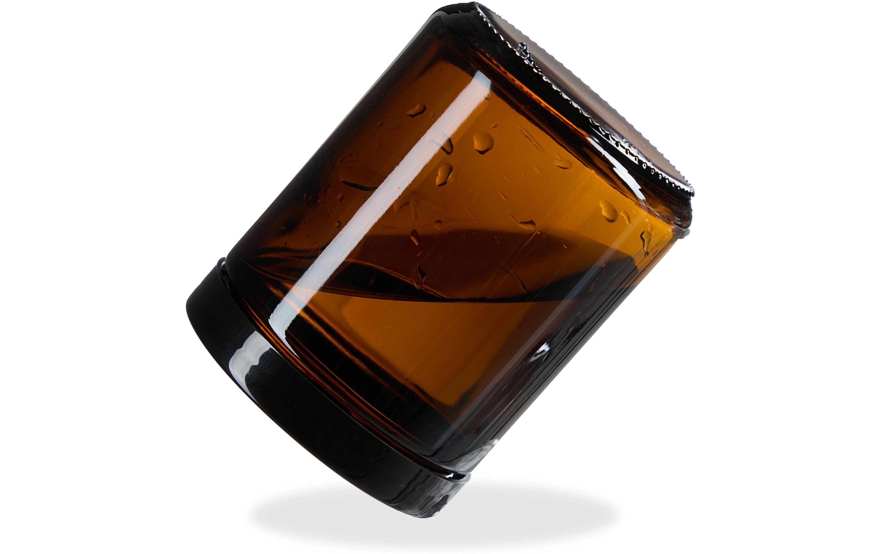 relaxdays Braunglas Salbentiegel 240 ml, 12 Stück