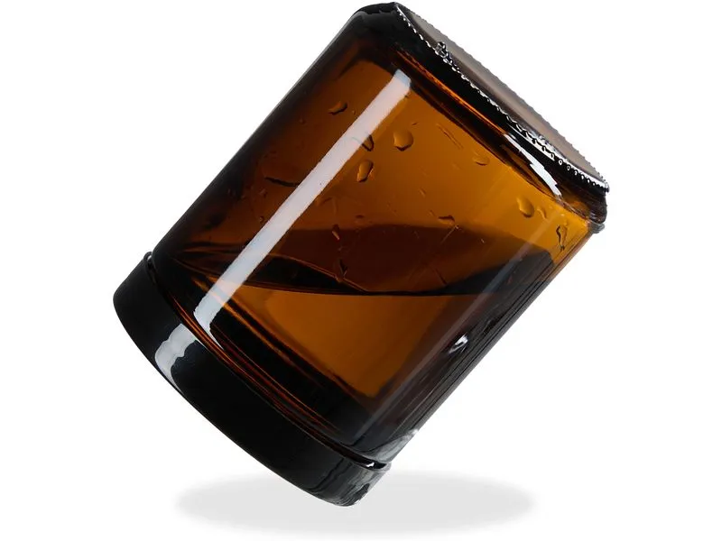 relaxdays Braunglas Salbentiegel 240 ml, 12 Stück