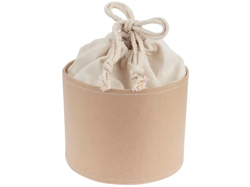 Glorex Kartoffelsack in Pappbox, 12 cm, Nature/Weiss