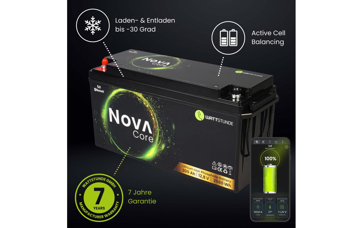 WATTSTUNDE Batterie NOVA Core 200 Ah LiFePO4