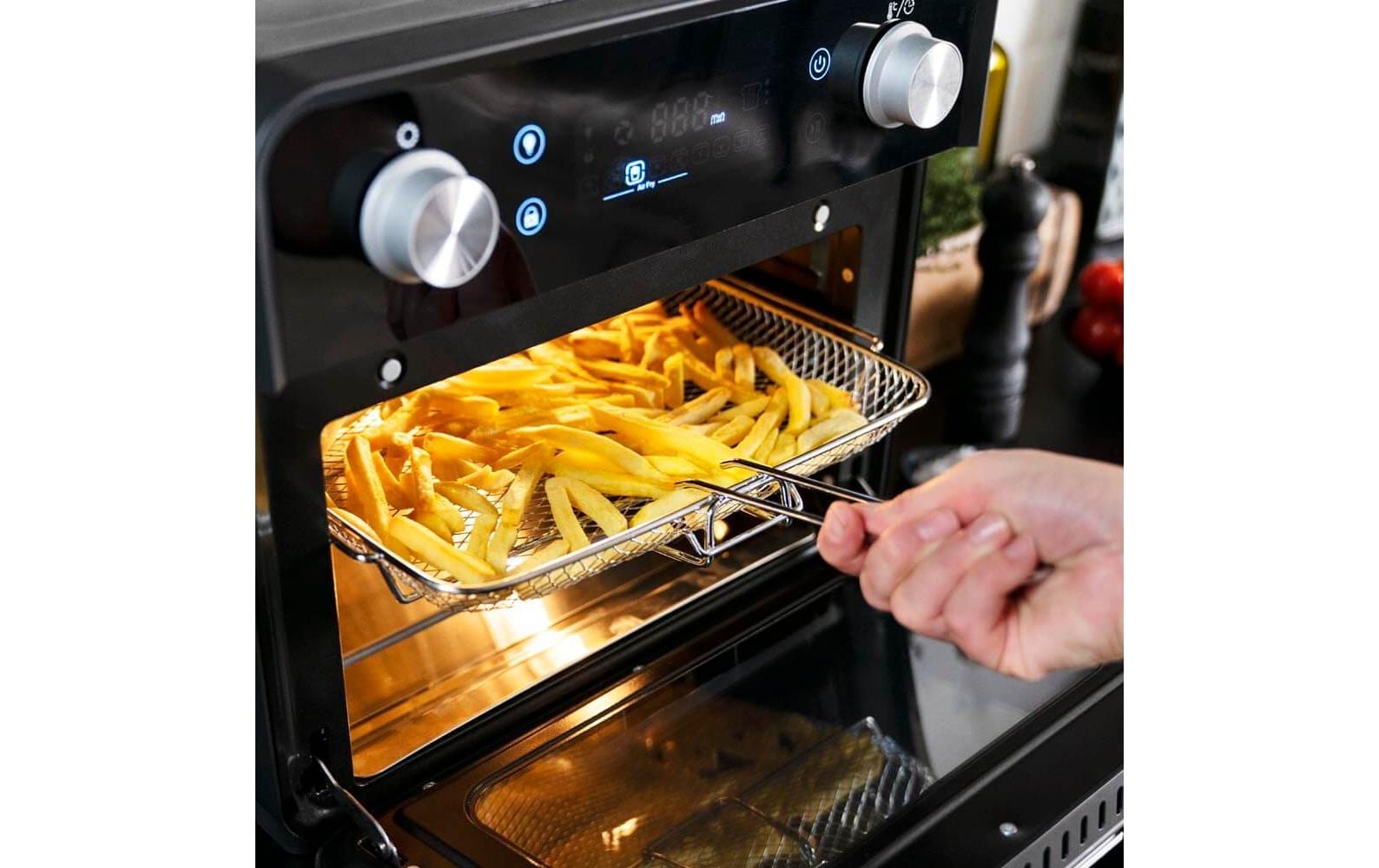 Gastroback Backofen Design Ofen Air Fry & Pizza 22 l, Schwarz