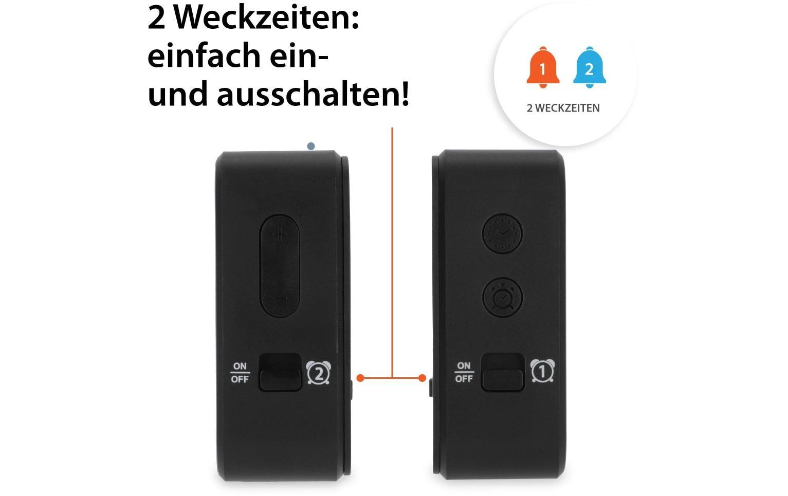ADE Funkwecker mit Nachtlichtsensor