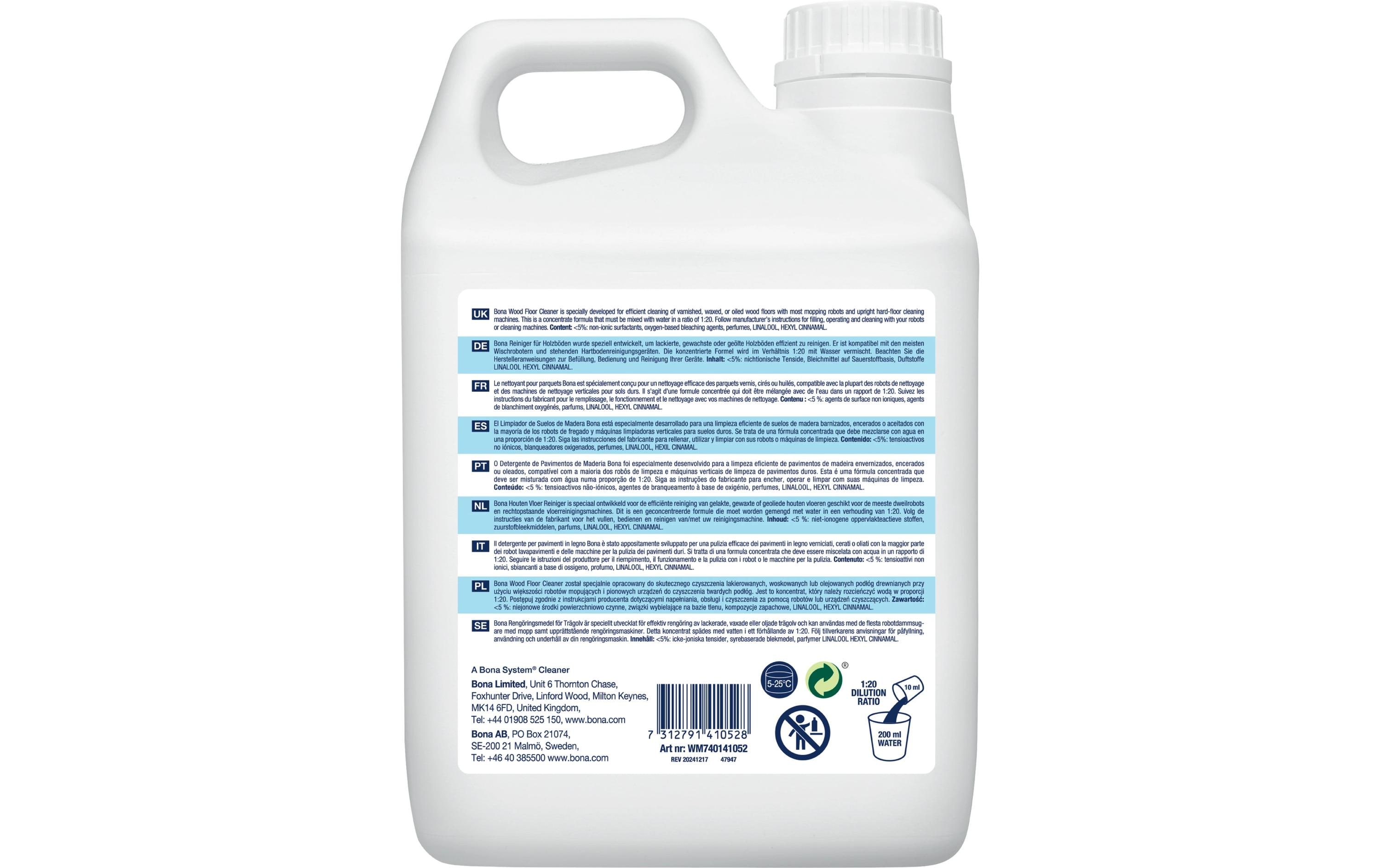 Bona Holzbodenreiniger für Wischroboter Zedernholz-Duft 2.5 l