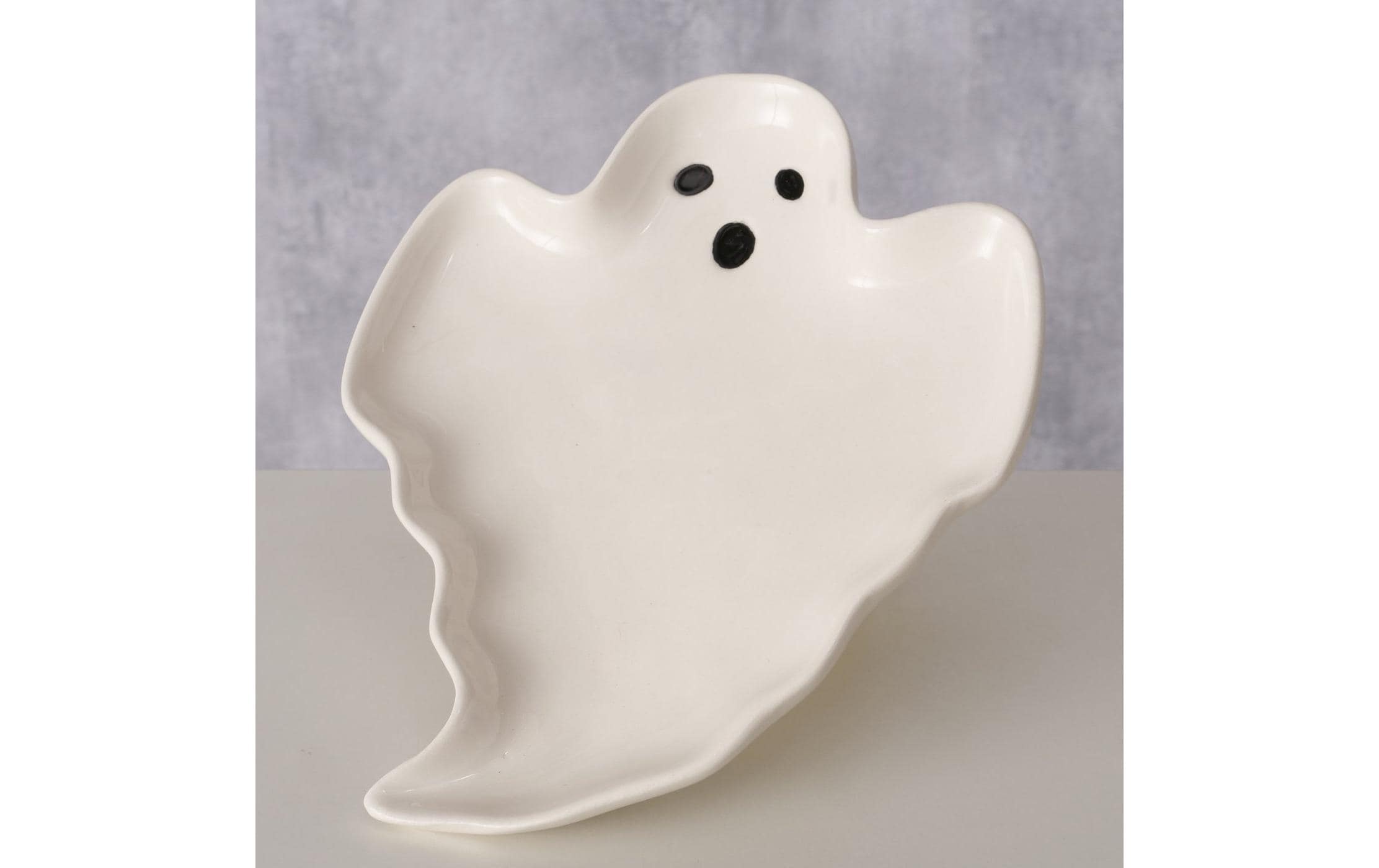 Boltze Aufsteller Teller Spooky Keramik, 20 x 16 x 2.5 cm