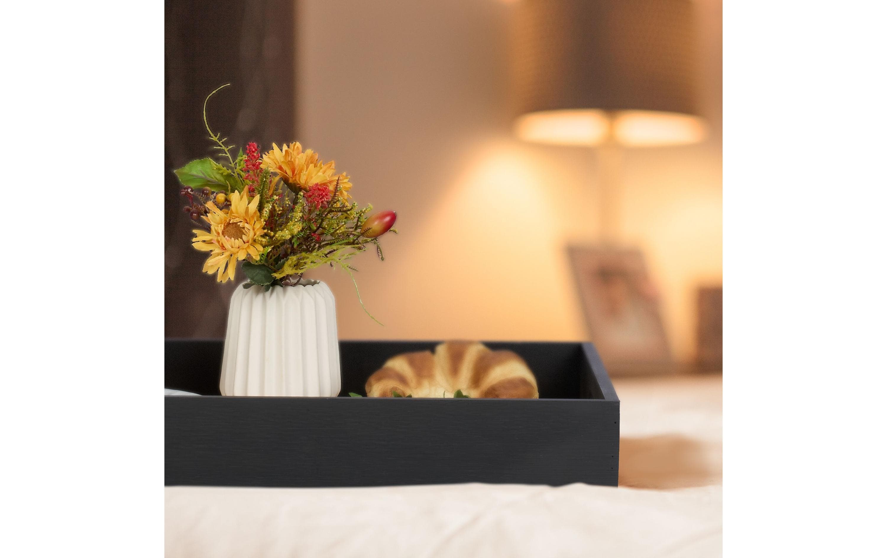 relaxdays Serviertablett Schwarz