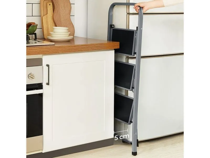 Songmics Trittleiter Grau-Schwarz Songmics Trittleiter Grau-Schwarz