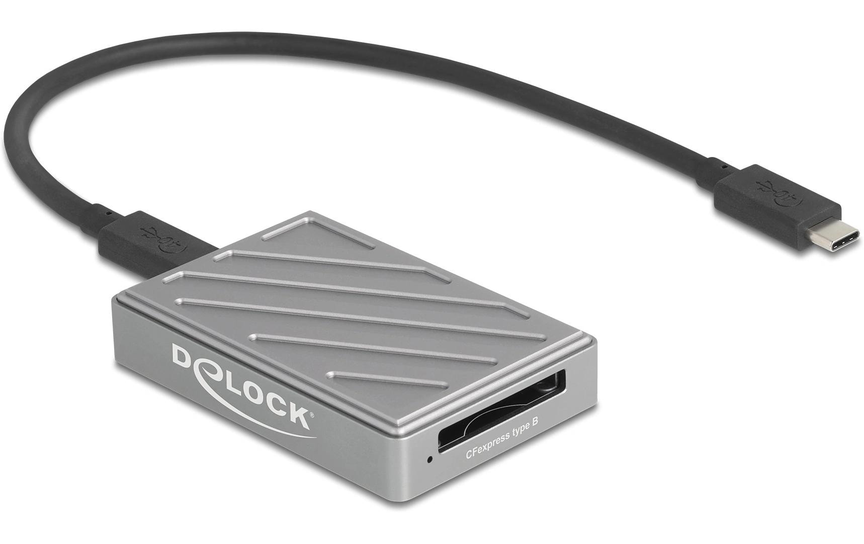 Delock Card Reader Extern USB-C 40 Gbps für CFexpress Typ B Delock Card Reader Extern USB-C 40 Gbps für CFexpress Typ B