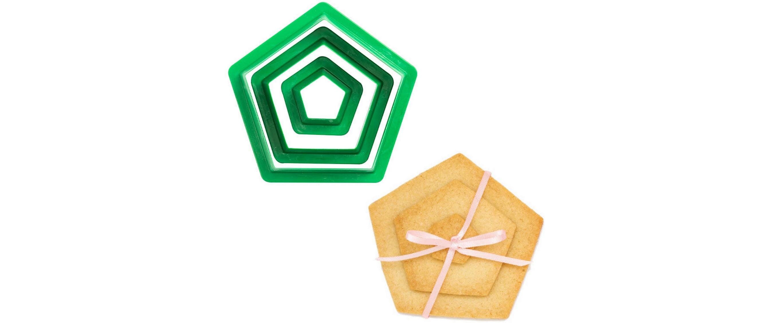 Decora Guetzli-Ausstecher-Set Pentagon, 3 Stück