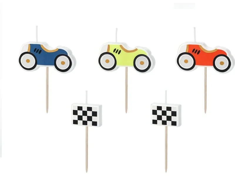 Partydeco Kerze Auto 2-3 cm, Mehrfarbig