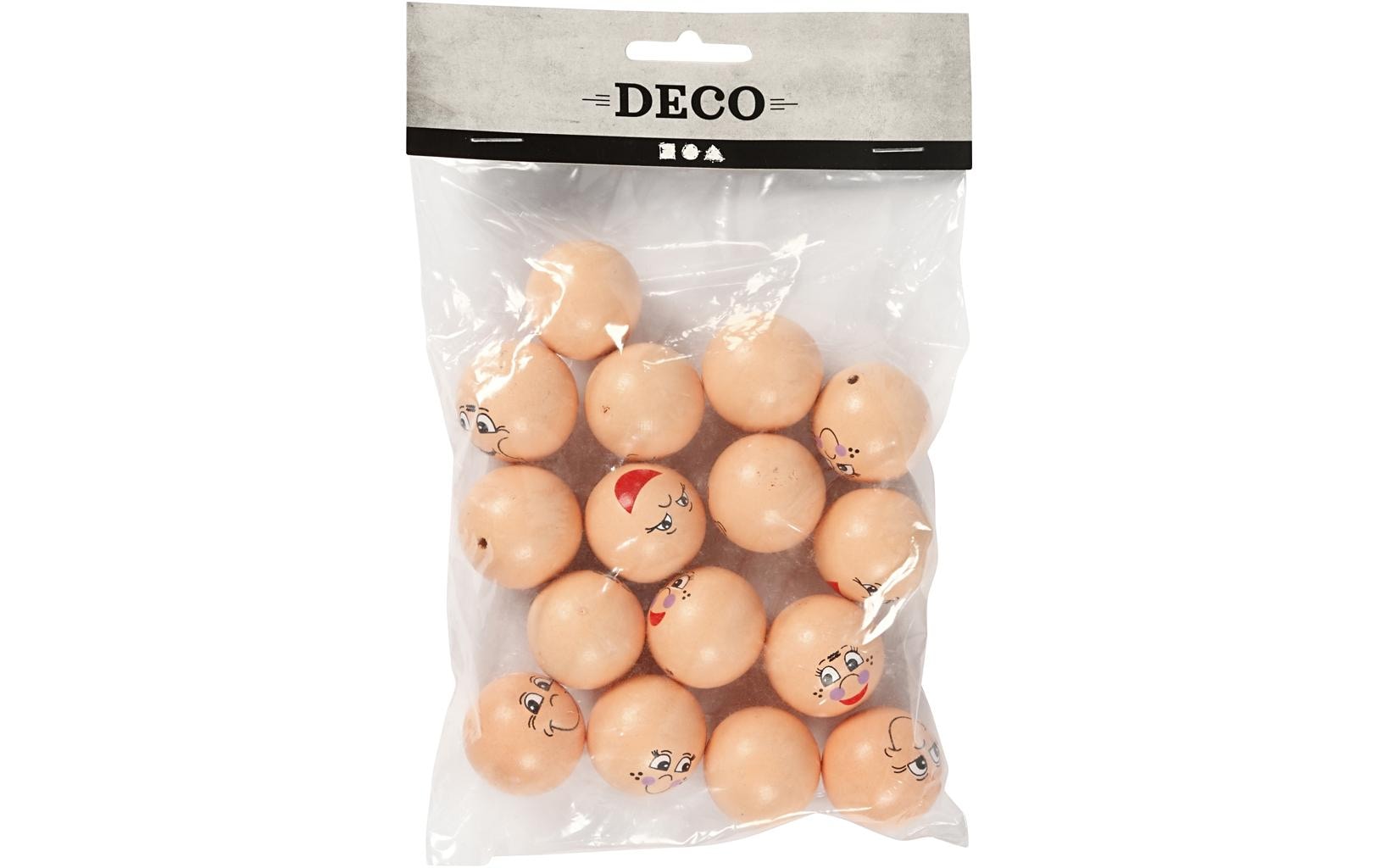Creativ Company Holzperlen Gesicht 30 mm, Hautfarben, 16 Stück Creativ Company Holzperlen Gesicht 30 mm, Hautfarben, 16 Stück
