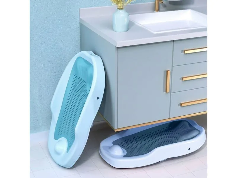 relaxdays Baby-Badestütze, Kunststoff, Blau