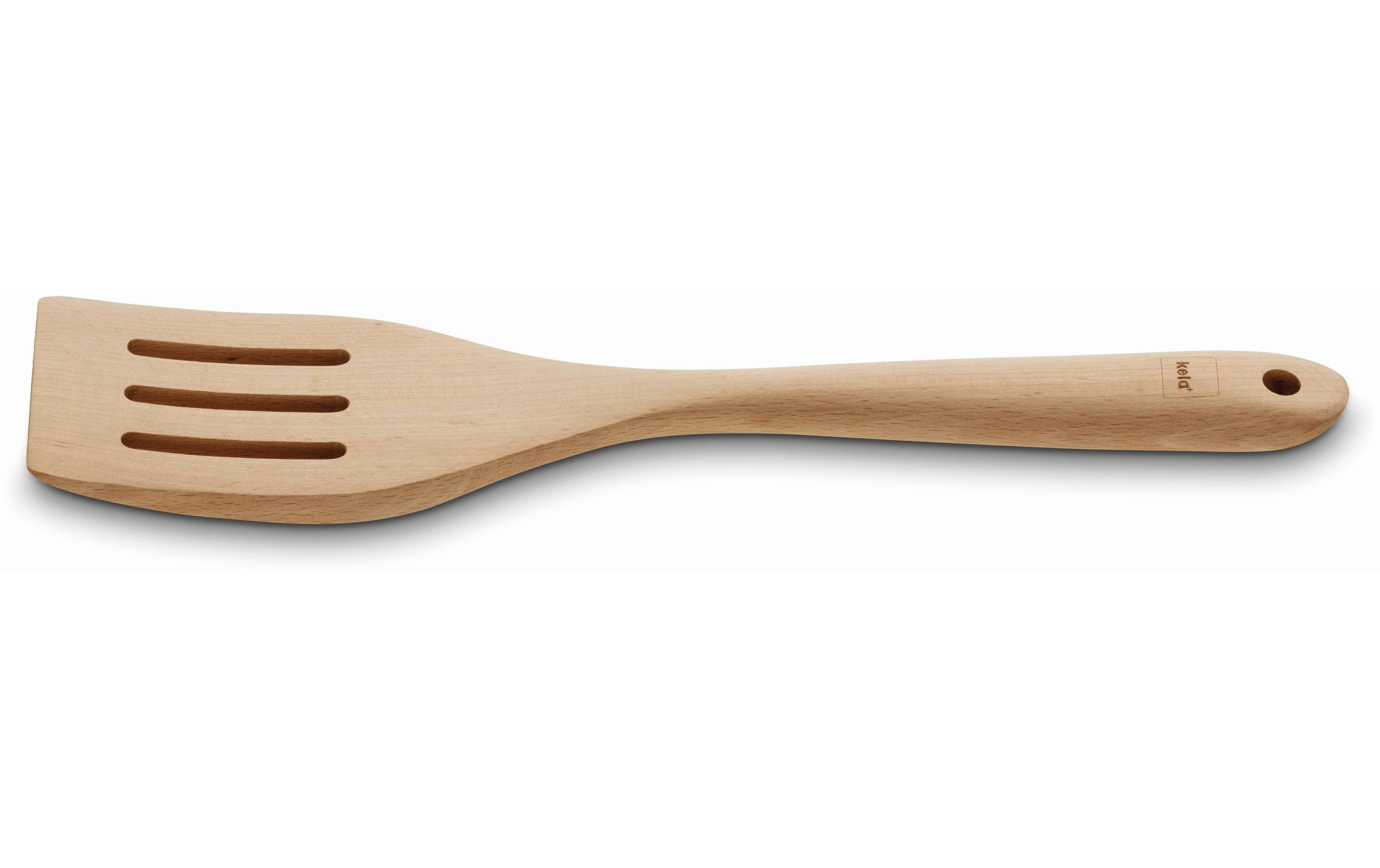 Kela Pfannenwender Calla mit Schlitzen, Hellbraun