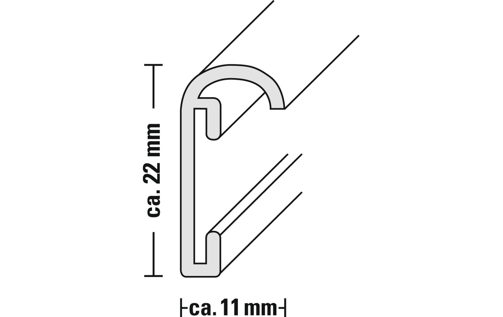 Hama Bilderrahmen Detroit für Dokumente A4, Silber