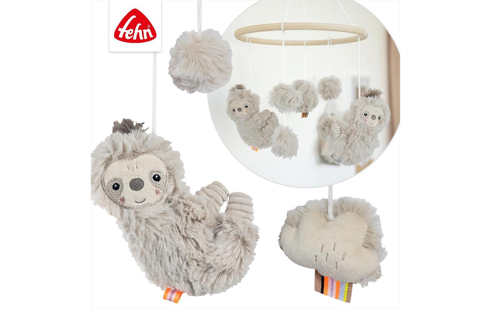 fehn Holz-Mobile Faultier Beige/Grau