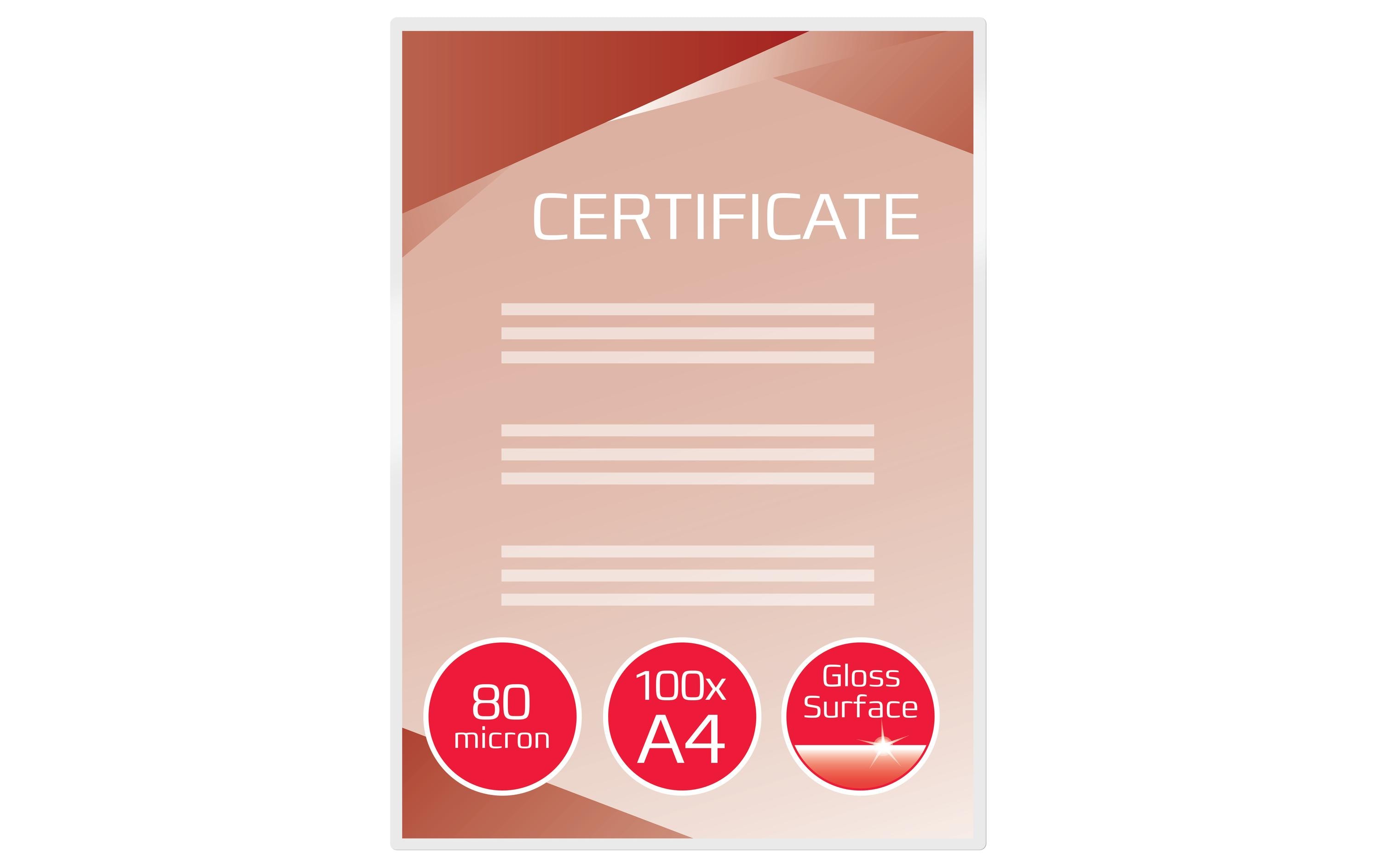 GBC Laminierfolie A4, , 100 Stück, Glänzend GBC Laminierfolie A4, , 100 Stück, Glänzend