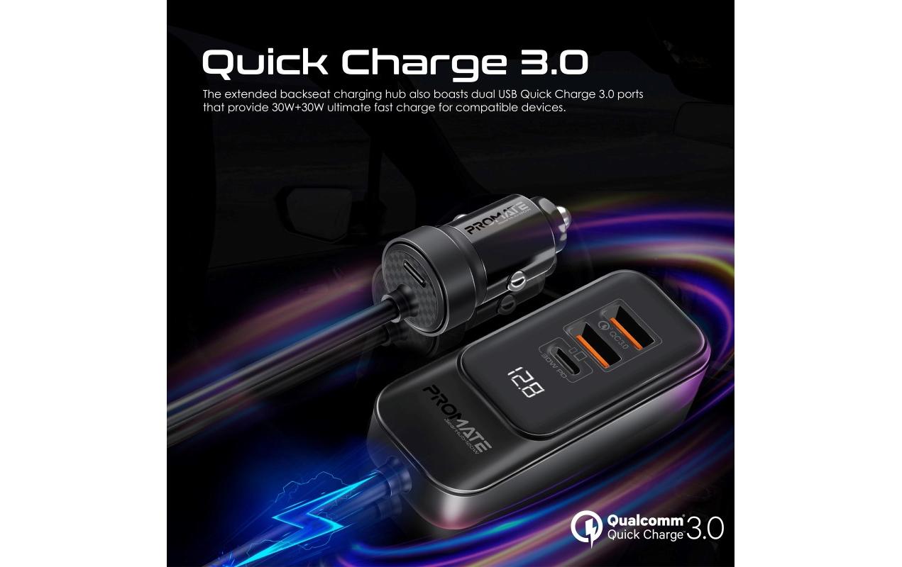 Promate GearHub-120 Watt Autoladegerät
