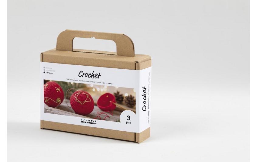 Creativ Company Bastelset Weihnachtskugeln Häkeln