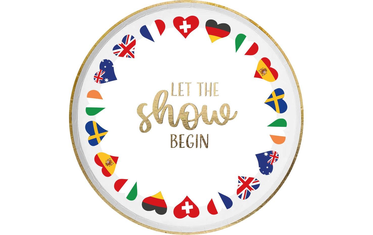 Braun + Company Einwegteller Flaggen 10 Stück