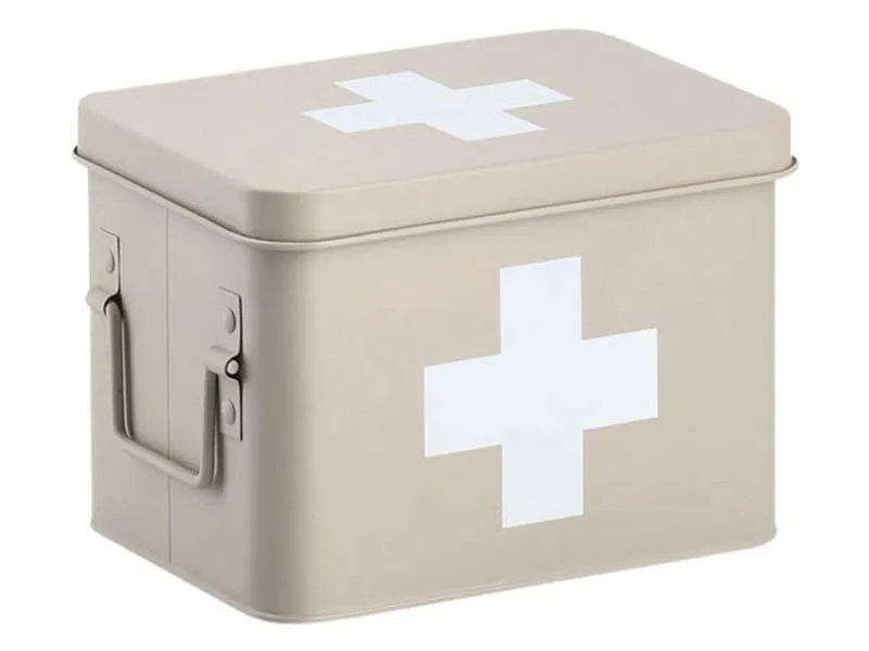 Zeller Present Erste Hilfe Schrank 21.5 x 16 x 16 cm, Beige
