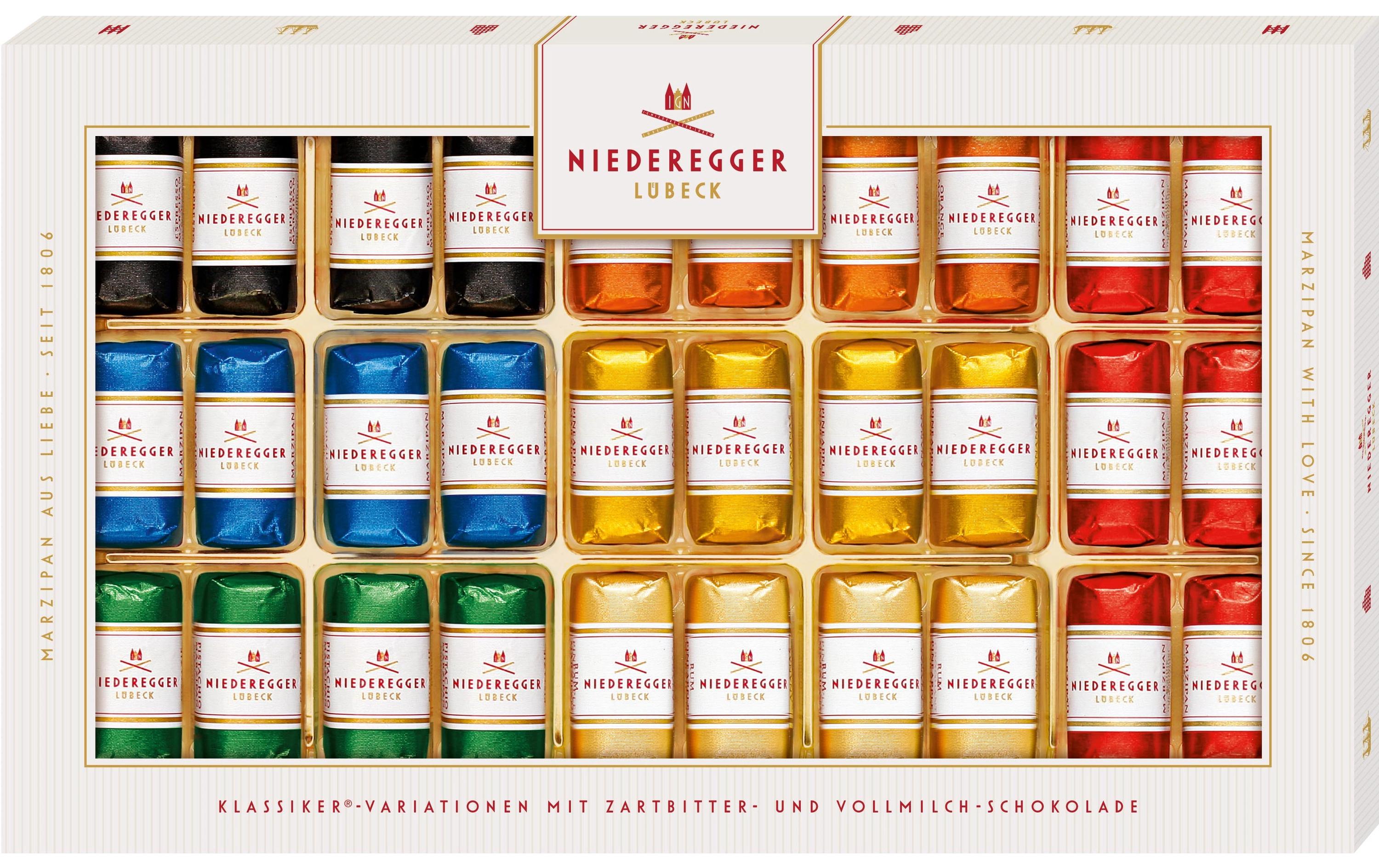 Niederegger Variationen Marzipan Pralinen mit Zartbitter-Schokolade