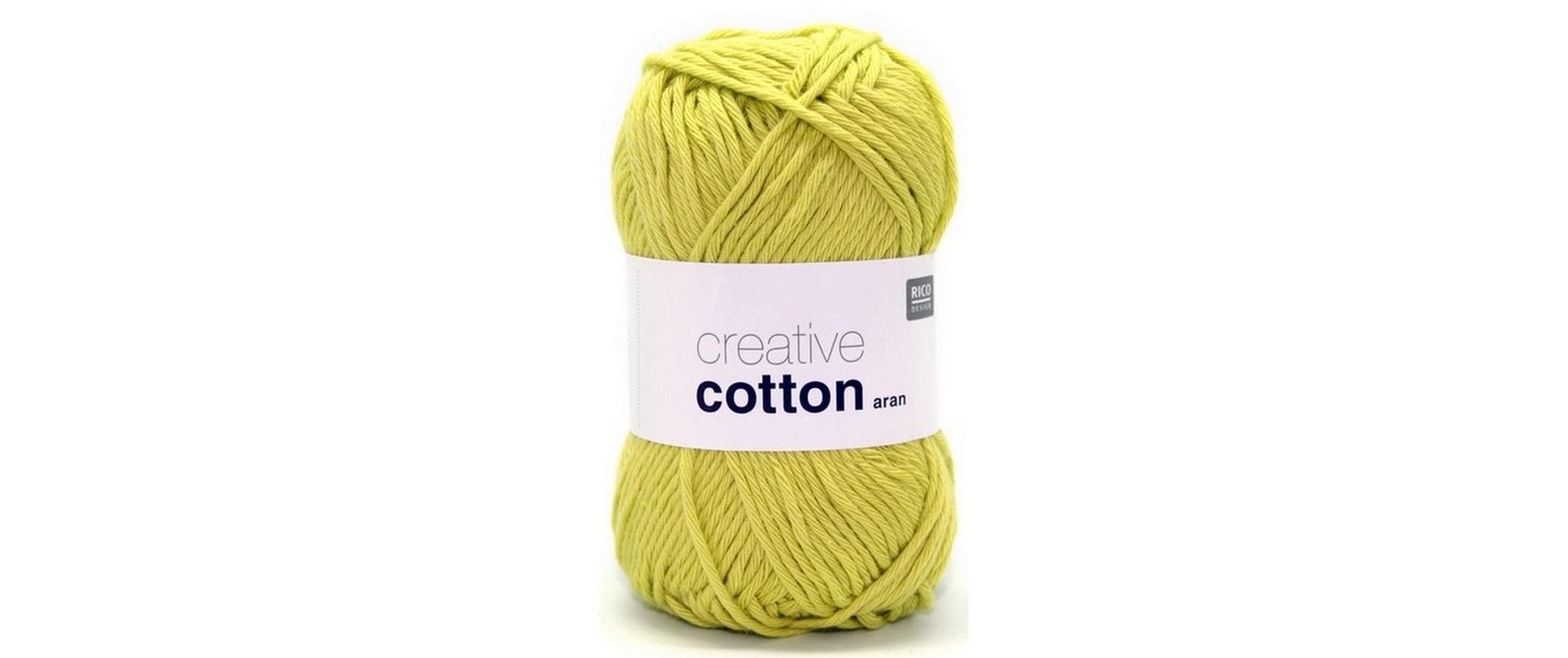 Rico Design Wolle Creative Cotton Aran 50 g, Pistazie hell