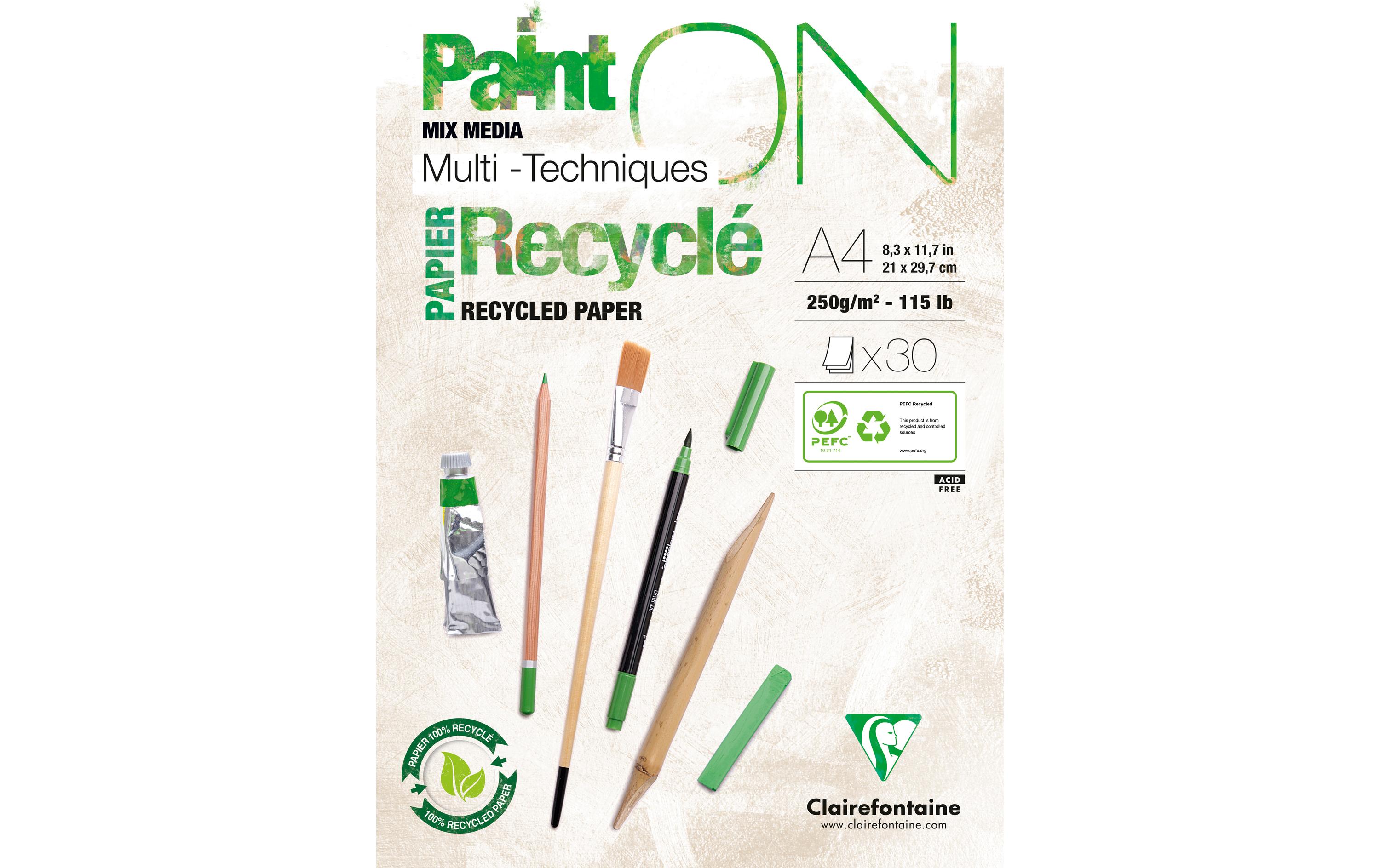 Clairefontaine PaintON Block Recycling 21 x 29.7 cm