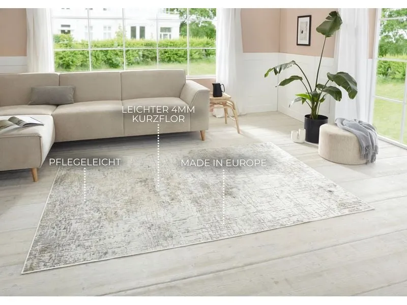 Elle Decoration Teppich Chameis 160 cm x 230 cm, Beige/Kupfer
