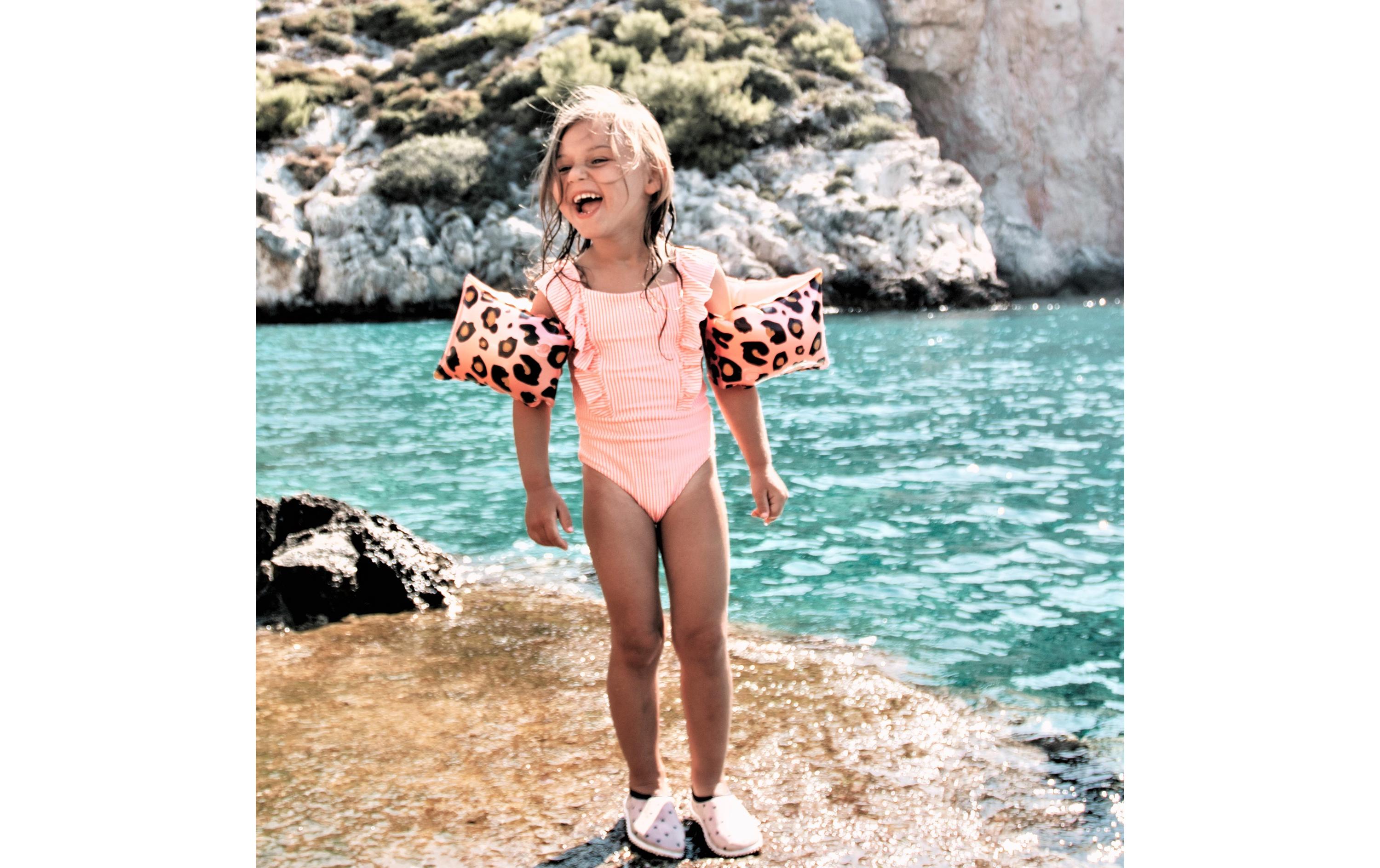 Swim Essentials Schwimmflügel 2-6 Jahre Leopard Rose Gold