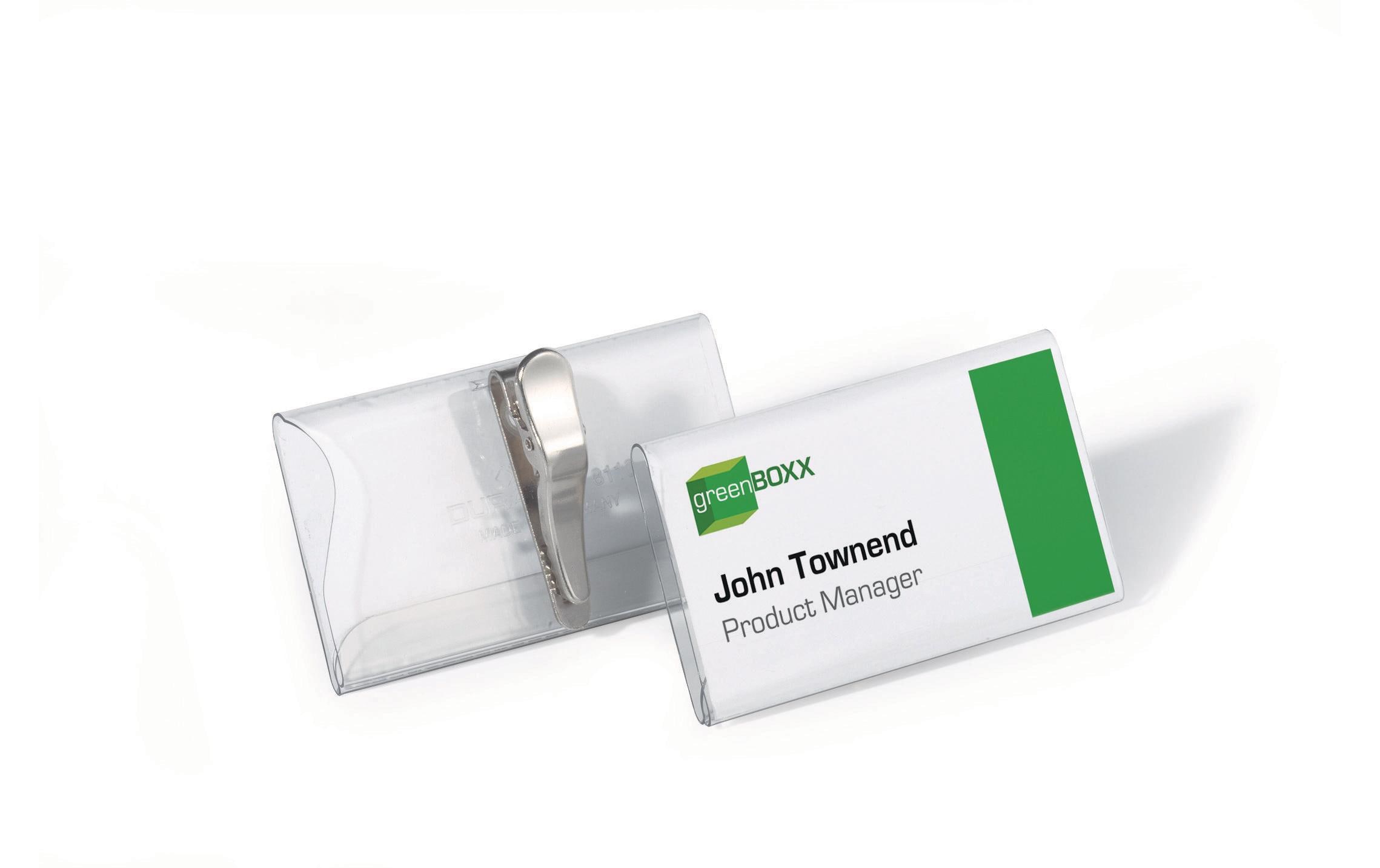 DURABLE Namensschild mit Clip 25 x 75x40 mm DURABLE Namensschild mit Clip 25 x 75x40 mm