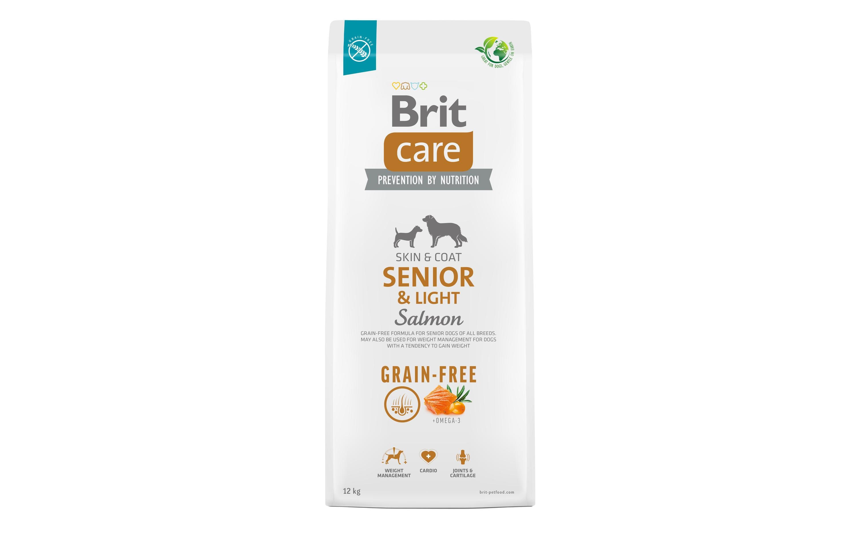 Brit Trockenfutter Care Senior&Light Grain Free Lachs, 12 kg